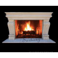 Indoor Use Fireplace Mantle of Natural Stone Marble Fireplace